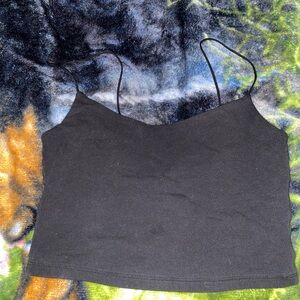 Aeropostale Black Fitted Crop Camisole
